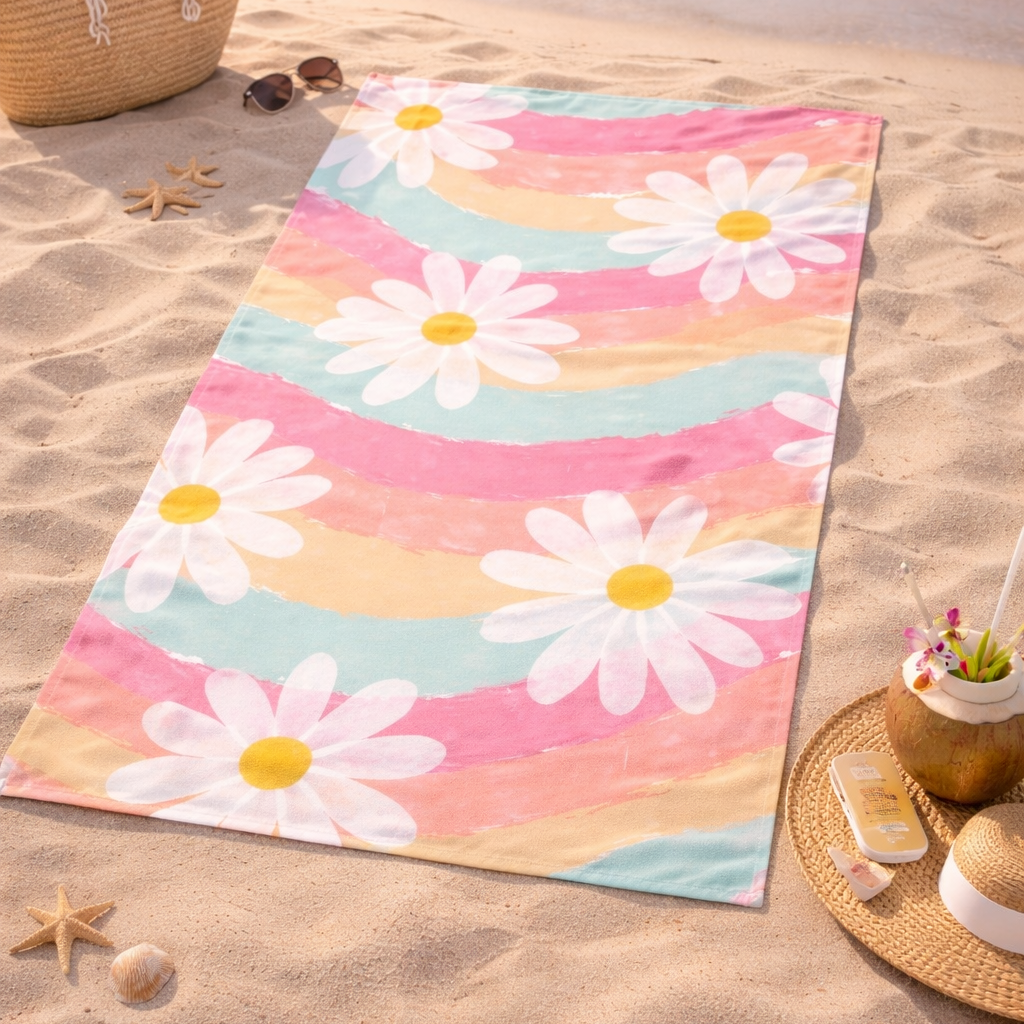 Daisy Summer Beach Towel