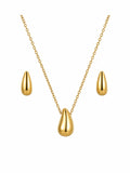 Gold Plated Teardrop Jewelry Set - Women's Jewelry Set | Asena Boutique Qatar