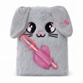 Cute Plush Bunny Pocket Diary with Pen - Pen Set | Asena Boutique Qatar