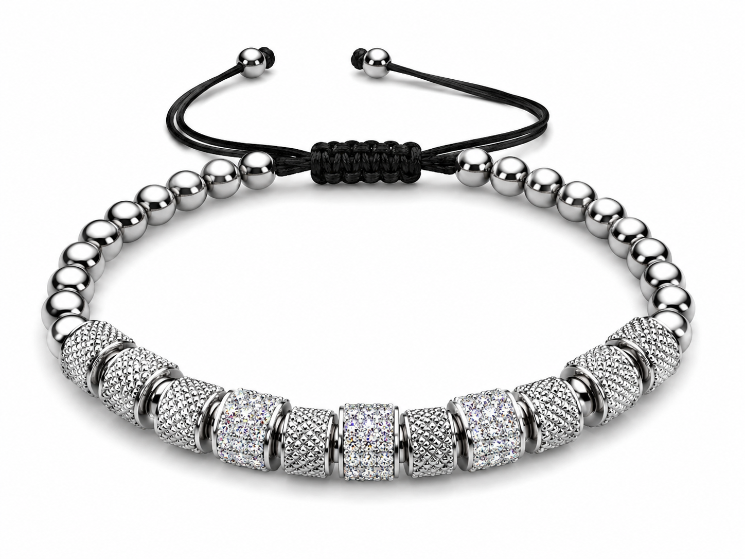 Luxe Silver Bead Bracelet