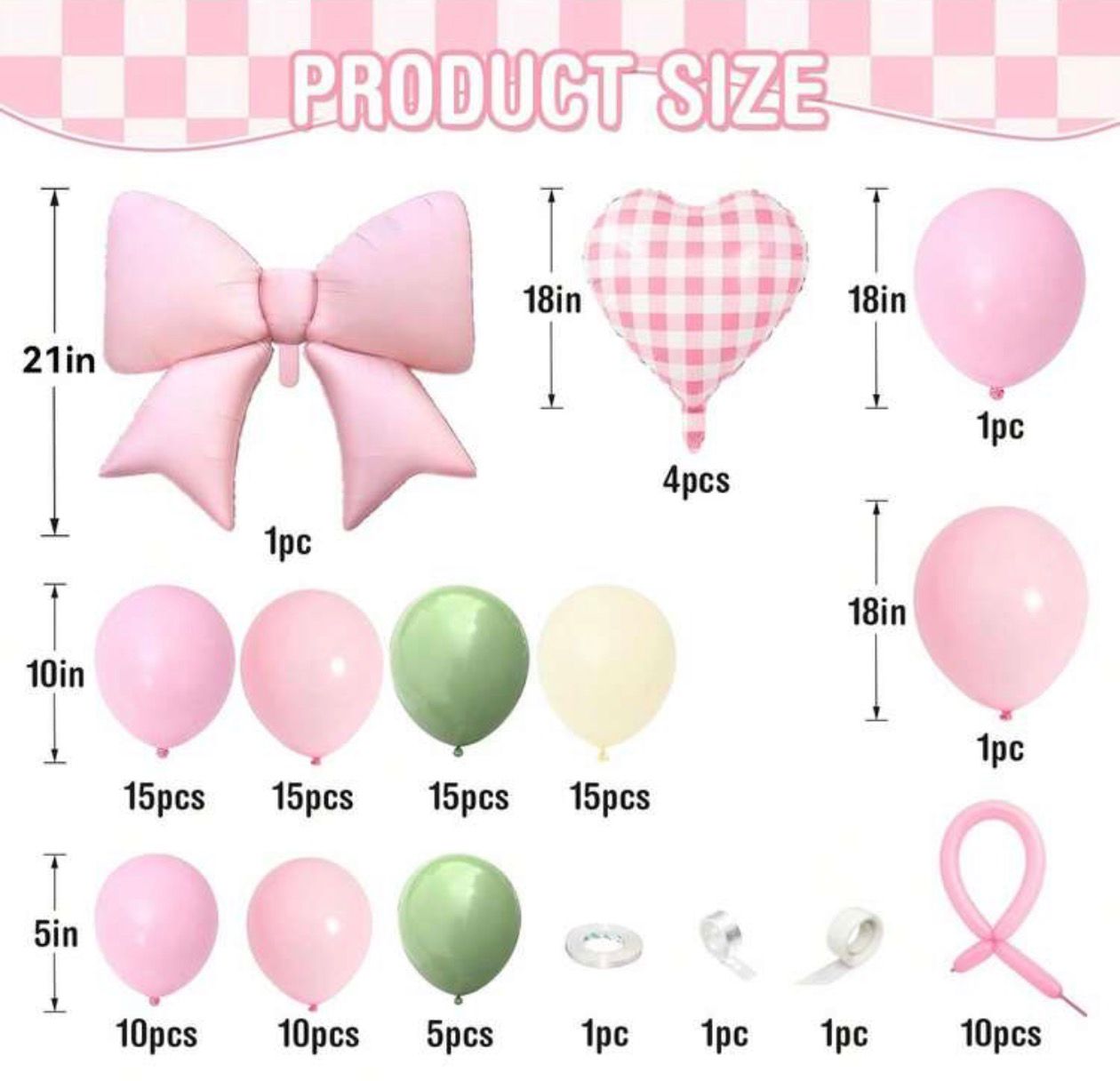 Pastel Bow Balloon Arch Kit