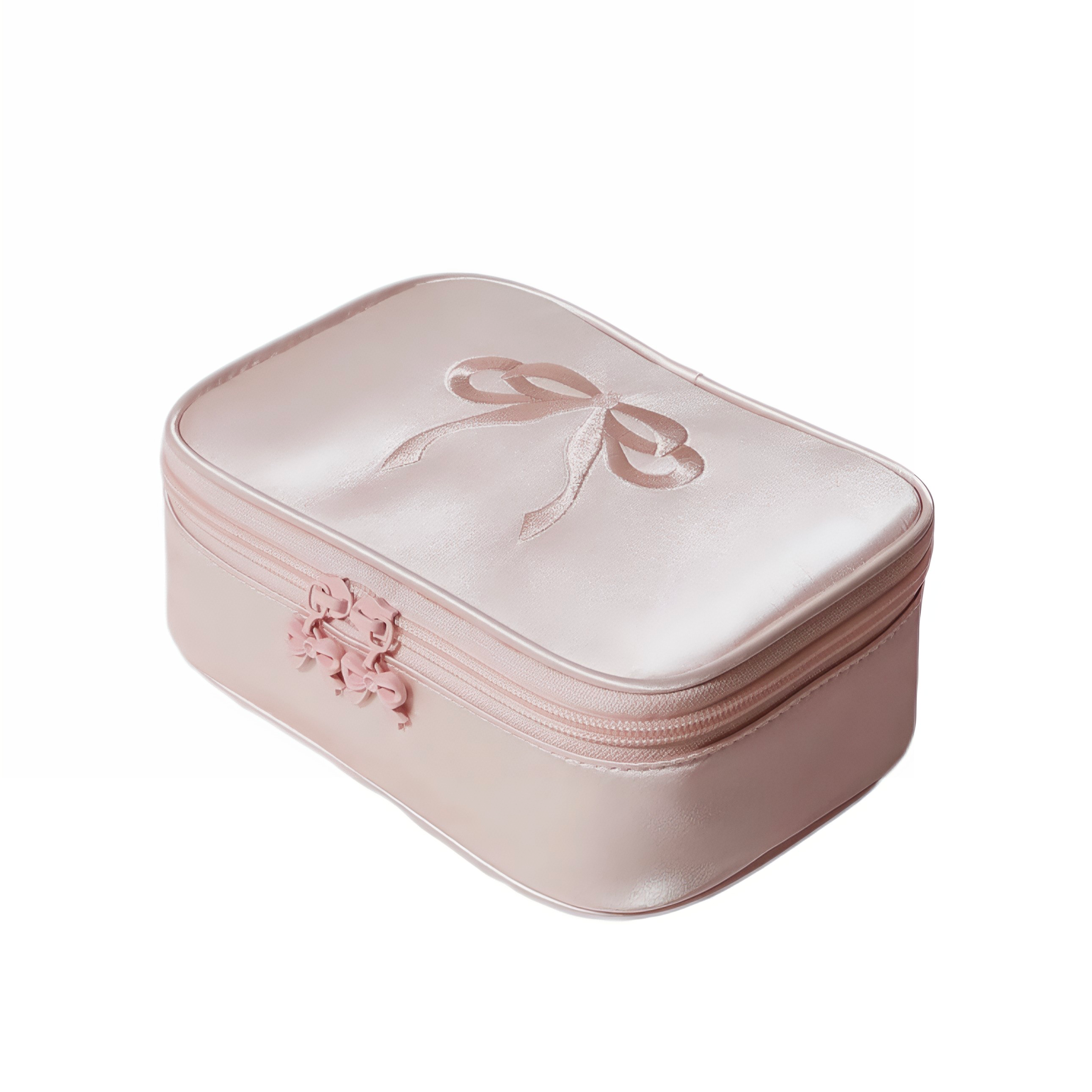 Satin Bow Cosmetic Bag
