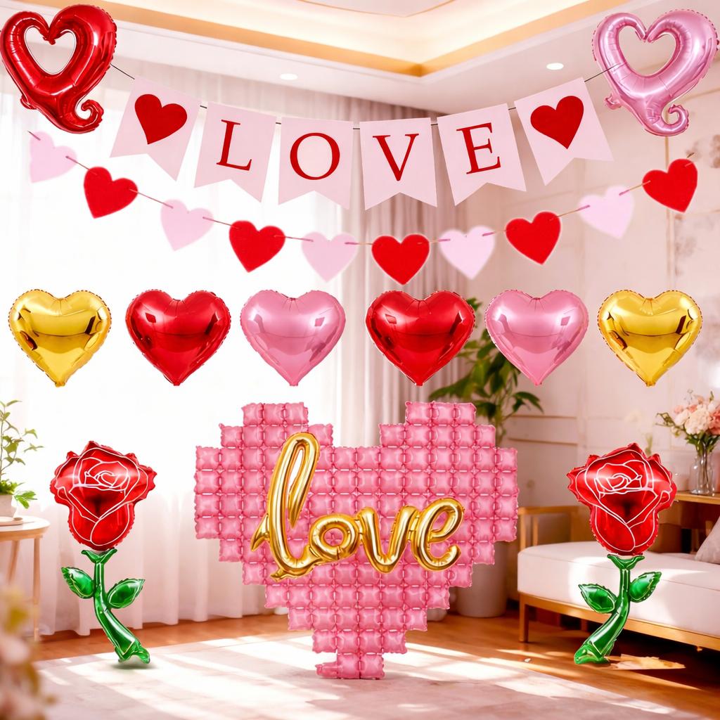 Love Celebration Balloon & Banner Set - Balloon | Asena Boutique Qatar