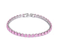 Pink Crystal Tennis Bracelet - Women's Bracelet | Asena Boutique Qatar