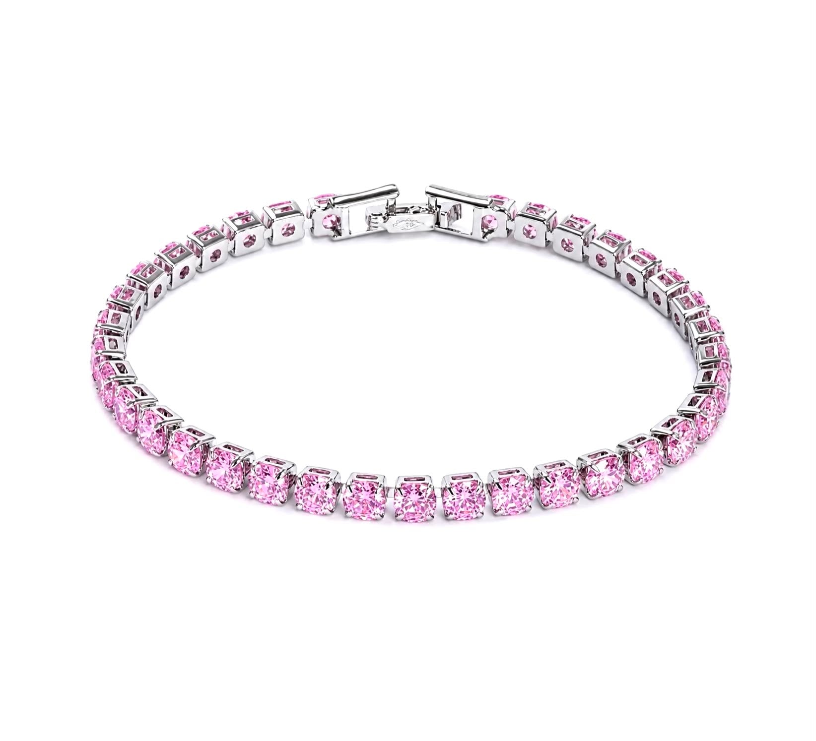 Pink Crystal Tennis Bracelet - Women's Bracelet | Asena Boutique Qatar