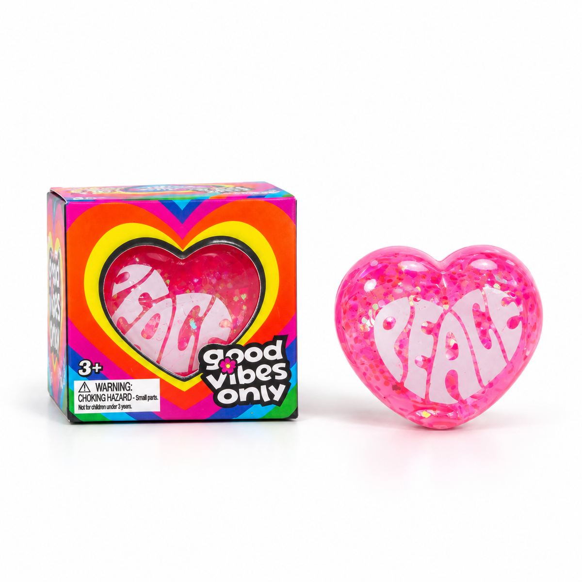 Pink Glitter Heart Toy - Squishy Toy | Asena Boutique Qatar