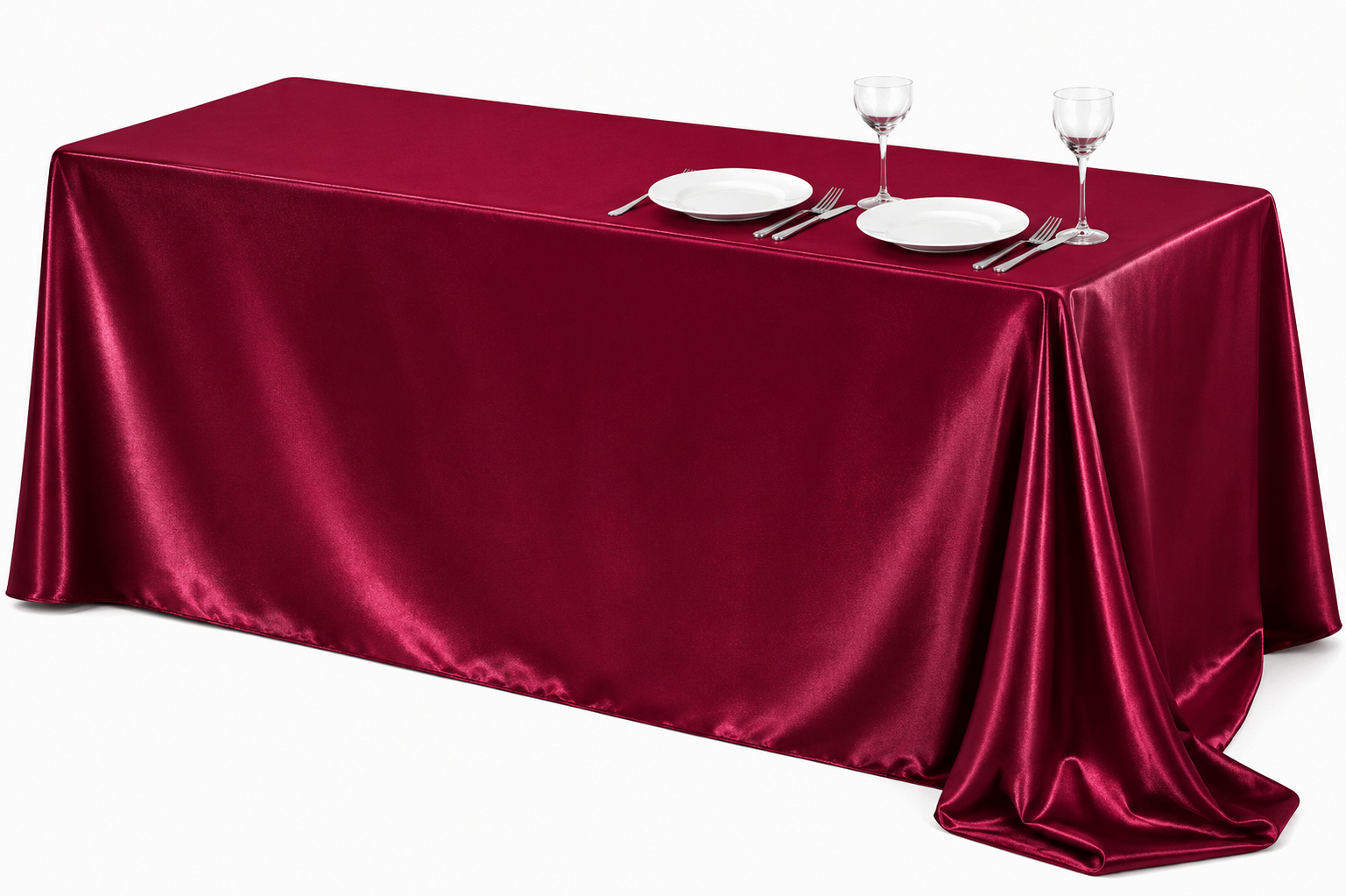 Maroon Satin Tablecloth 100×140cm - Party Tableware | Asena Boutique Qatar