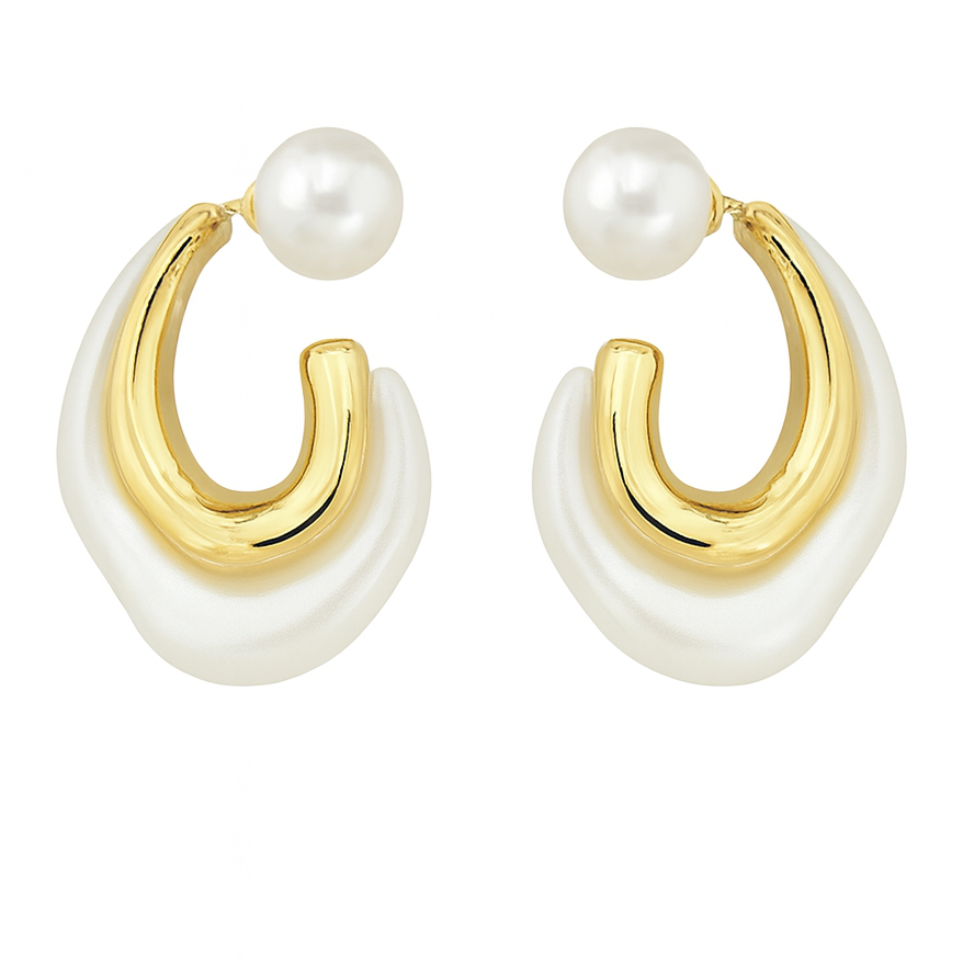 Pearl Wave Earrings