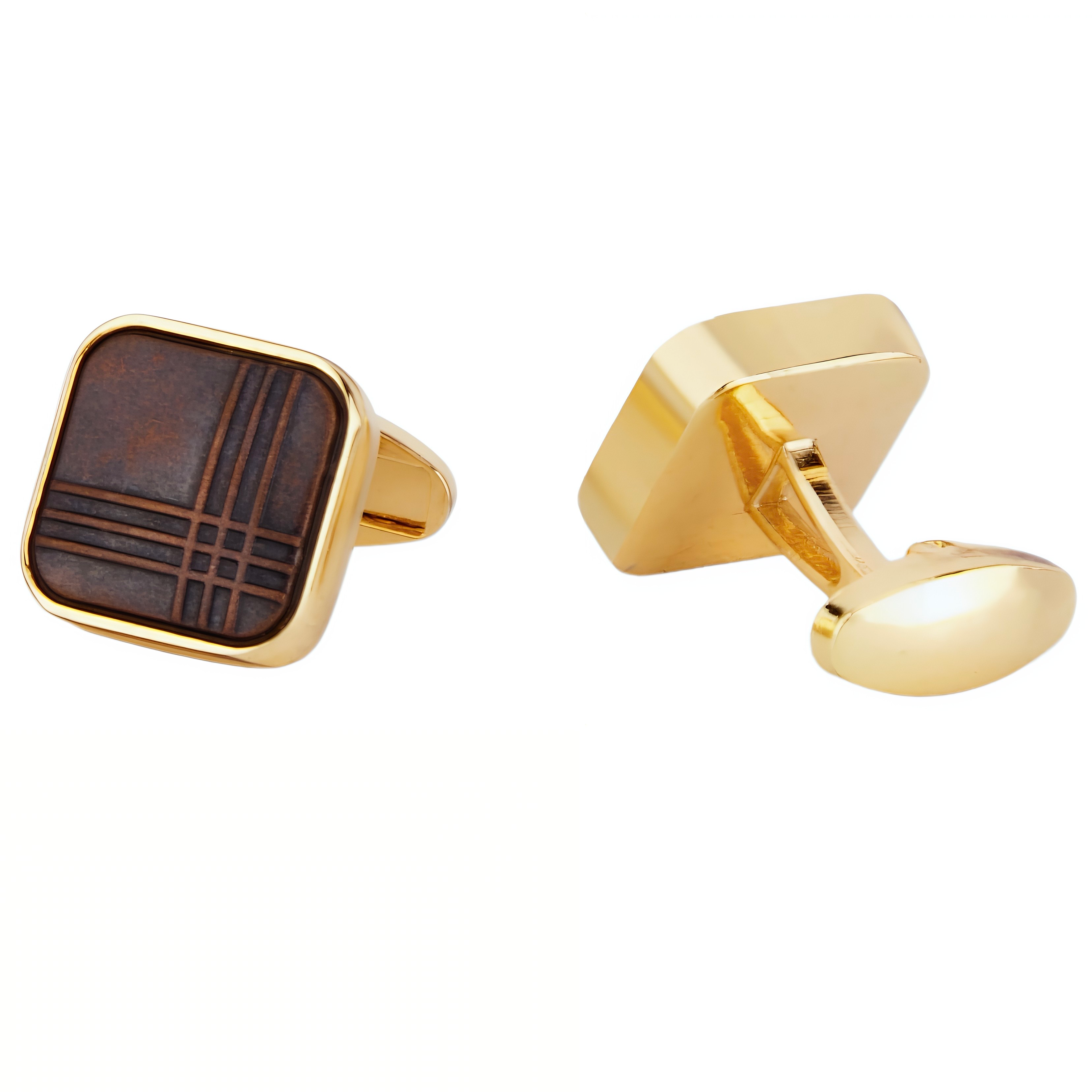 Bronze Grid Cufflinks