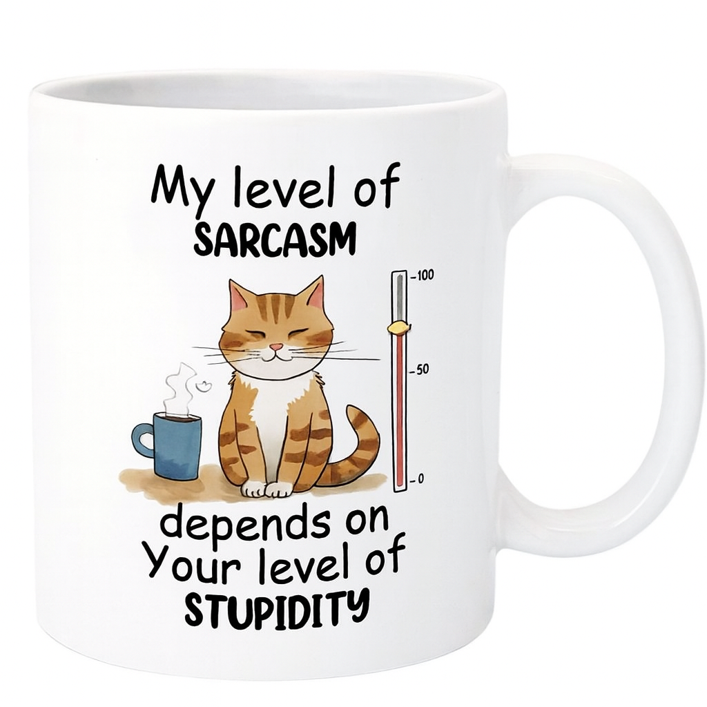 Sarcasm Level” Mug