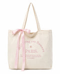 Paris Bloom Canvas Tote Bag - Tote Bag | Asena Boutique Qatar