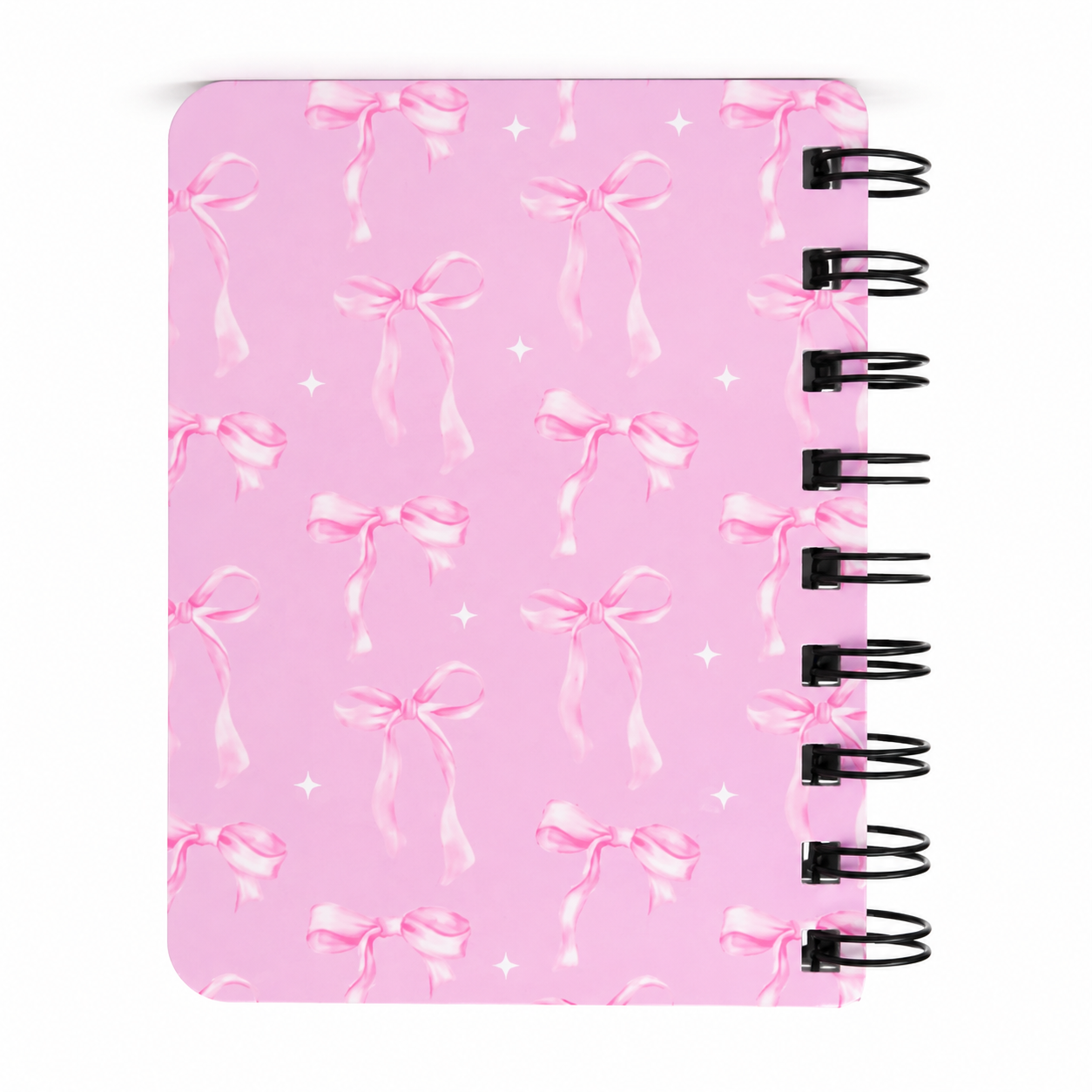 Pink Bow Pocket Spiral Notebook - School Stationery | Asena Boutique Qatar