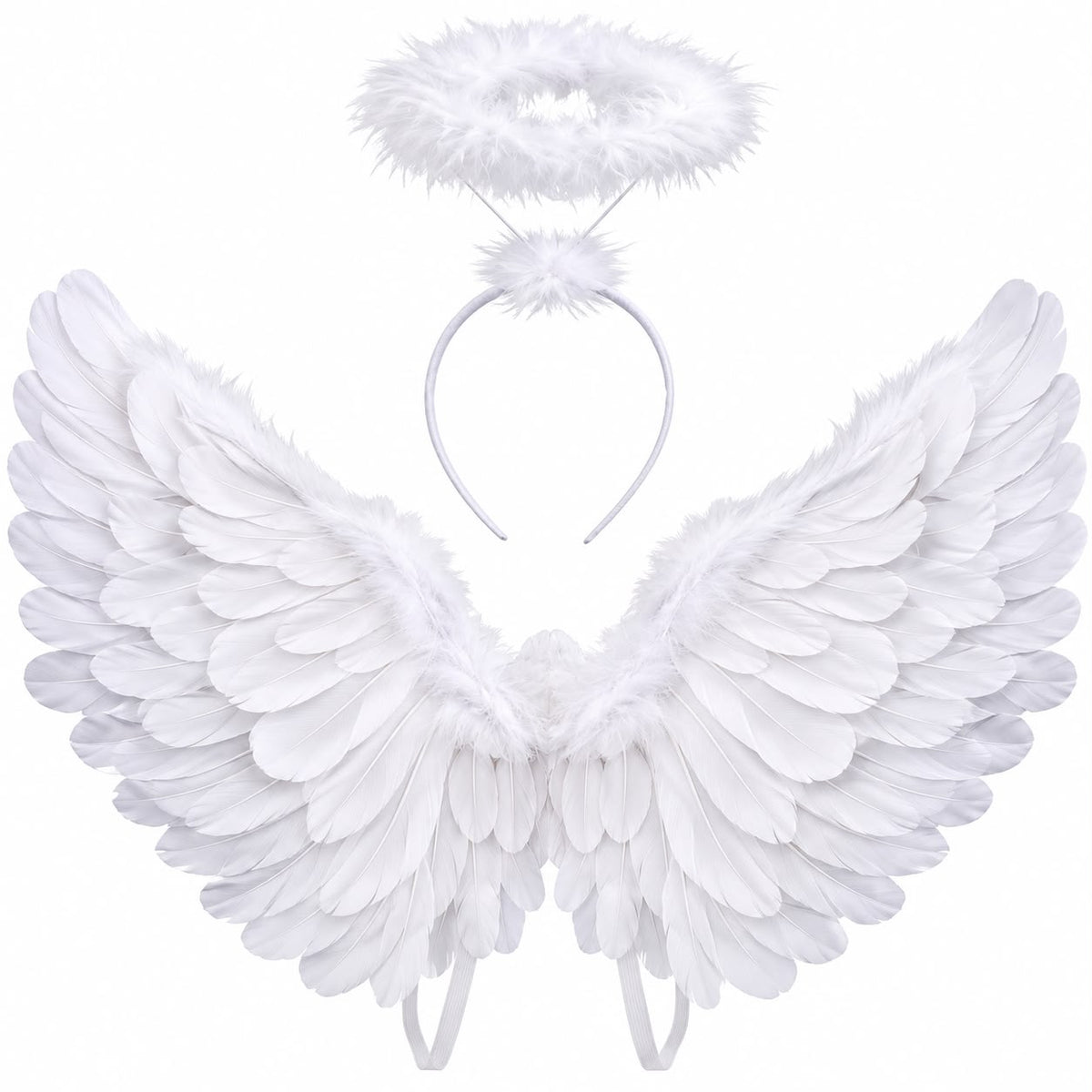 White Angel Wings Set - Party Costume | Asena Boutique Qatar