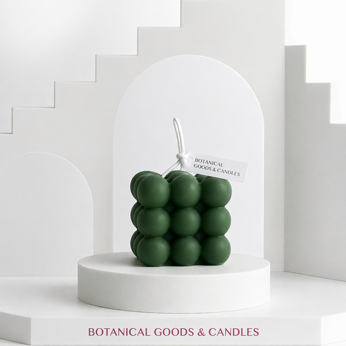 Bubble Bliss Scented Candle 9cm (Green)