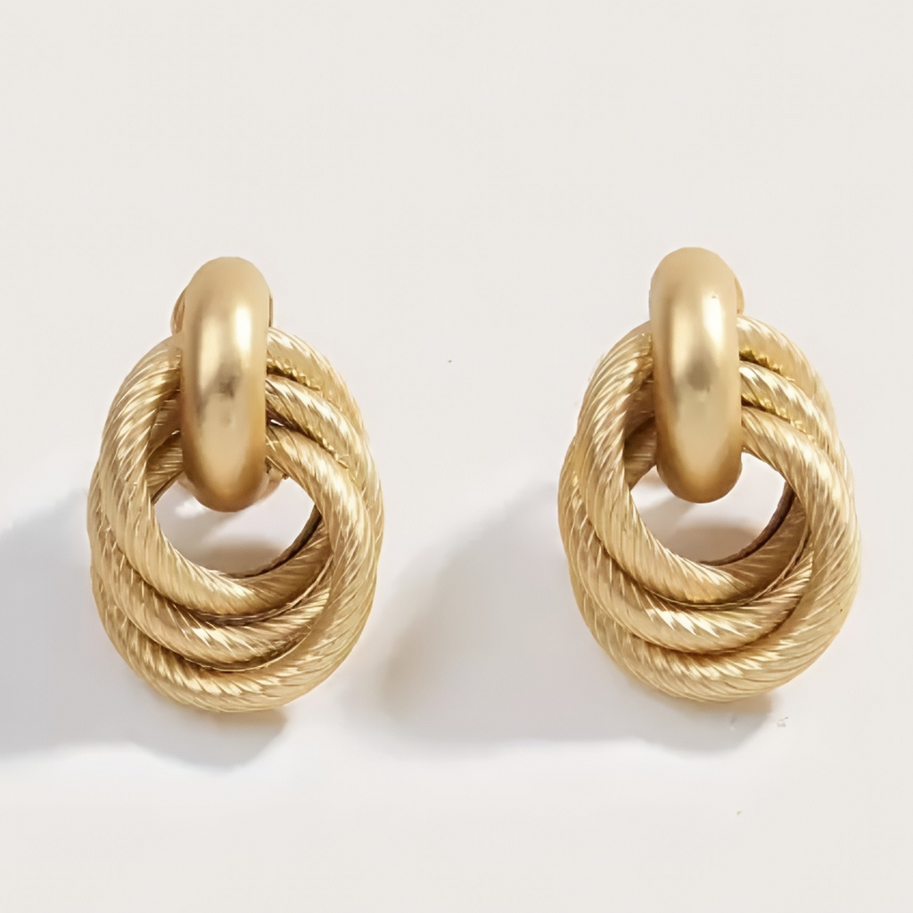 Golden Knot Earrings