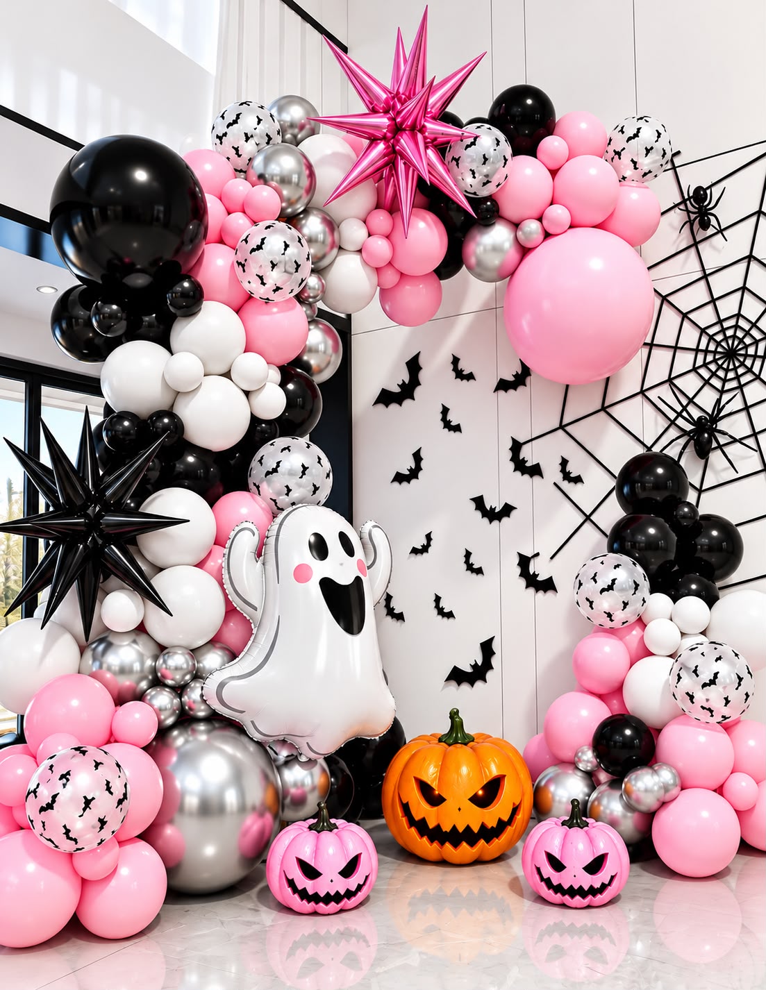 Pink and Black Balloon Decoration Set - Balloon | Asena Boutique Qatar