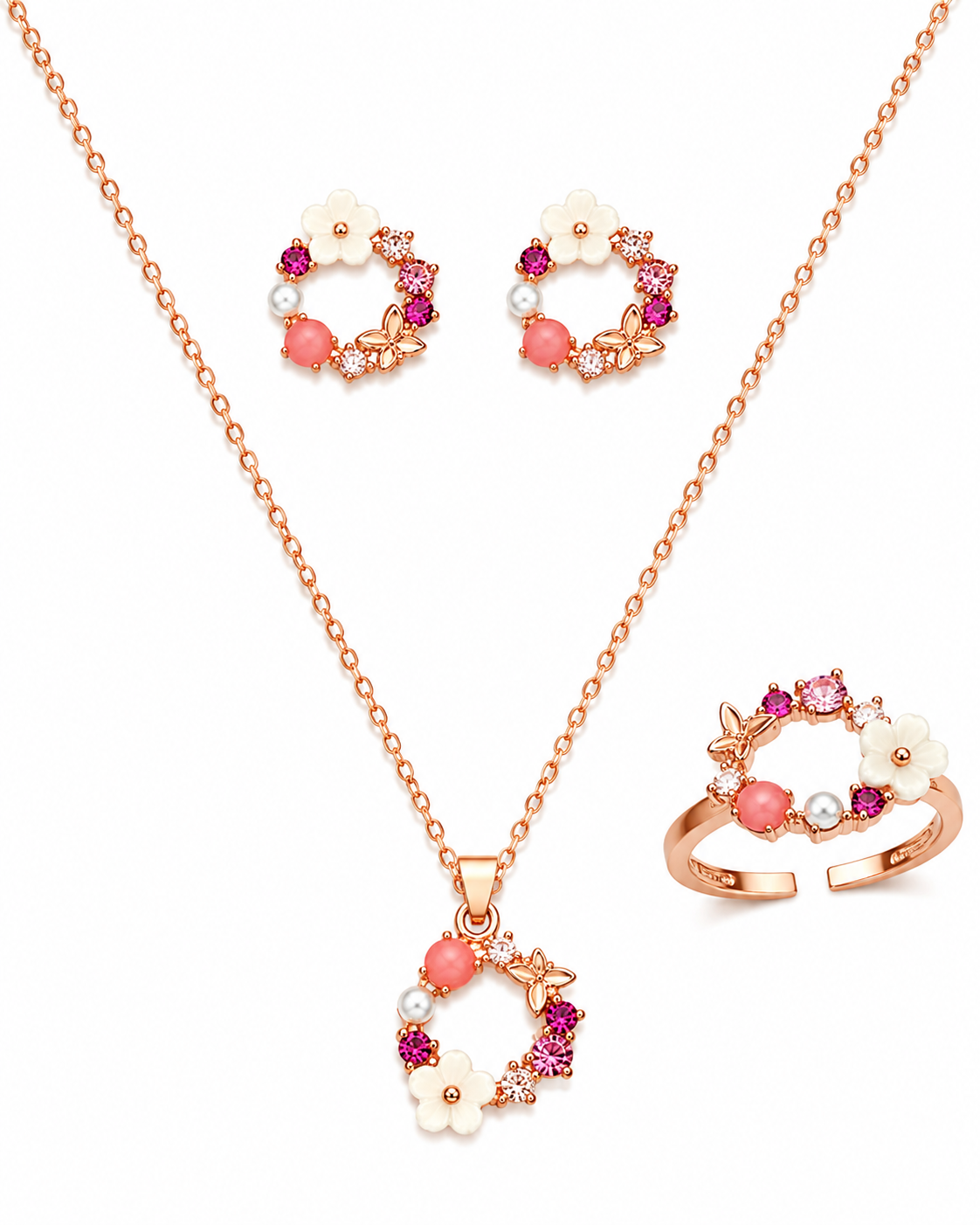 Blossom Charm Jewelry Set - Kids' Jewelry | Asena Boutique Qatar