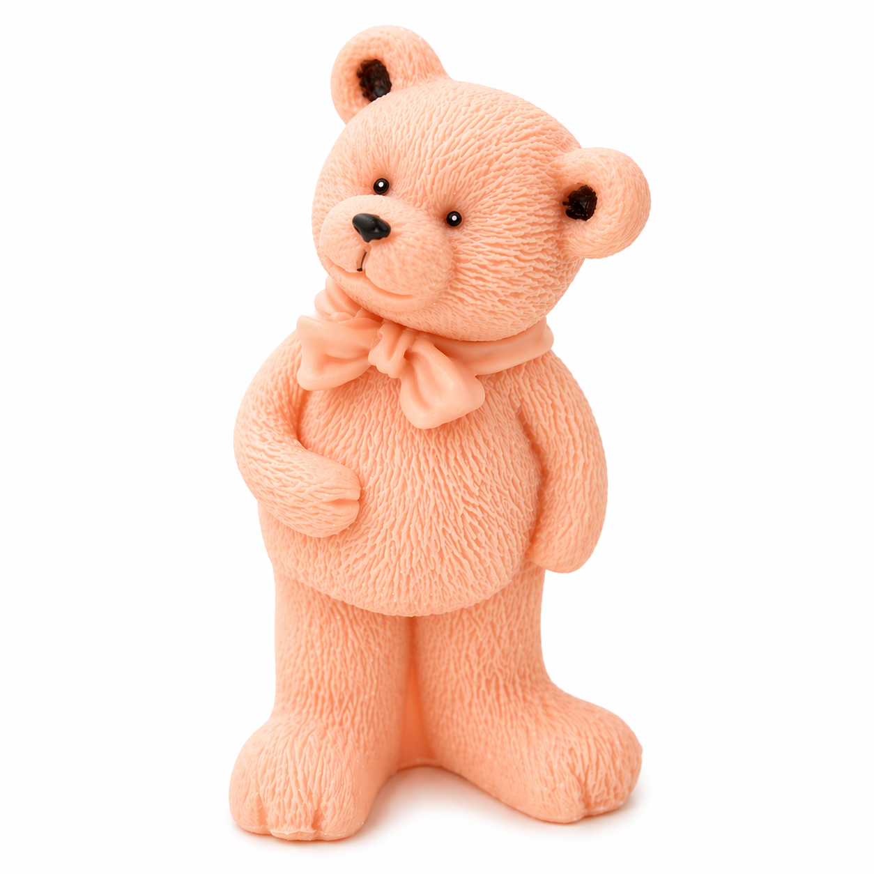 Teddy Bear Scented Candle 10cm (Peach)