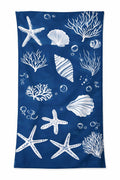 Ocean Print Beach Towel – Blue