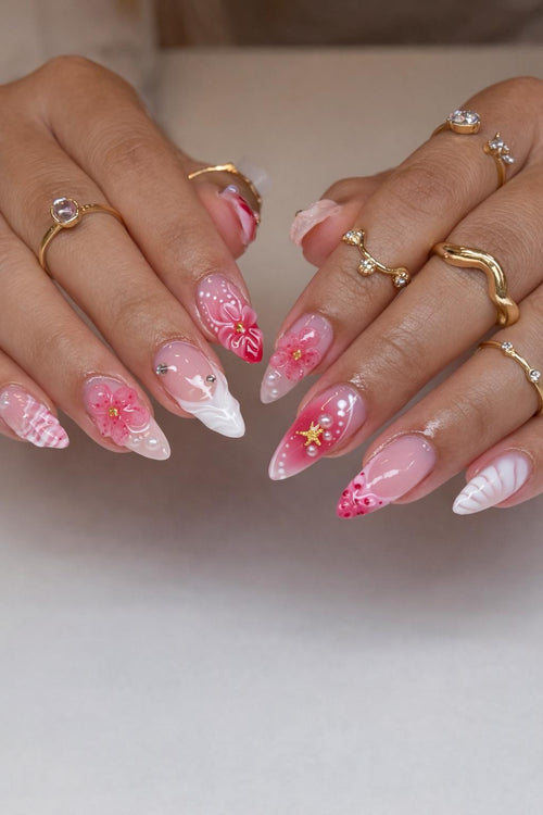 Blush Bloom Nails