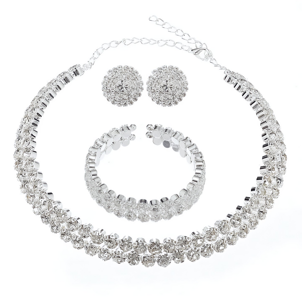 Sparkling Silver Jewelry Set