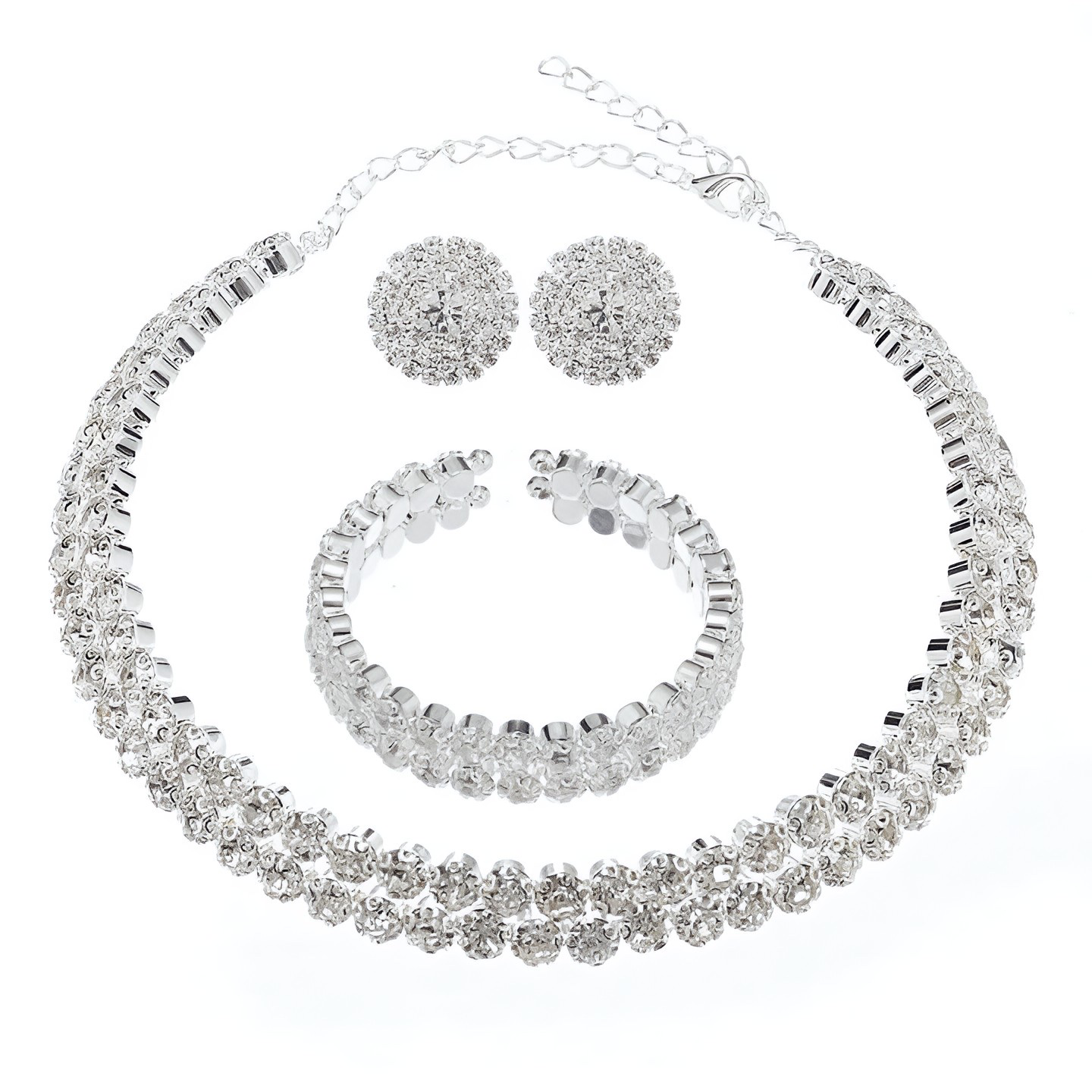 Sparkling Silver Jewelry Set