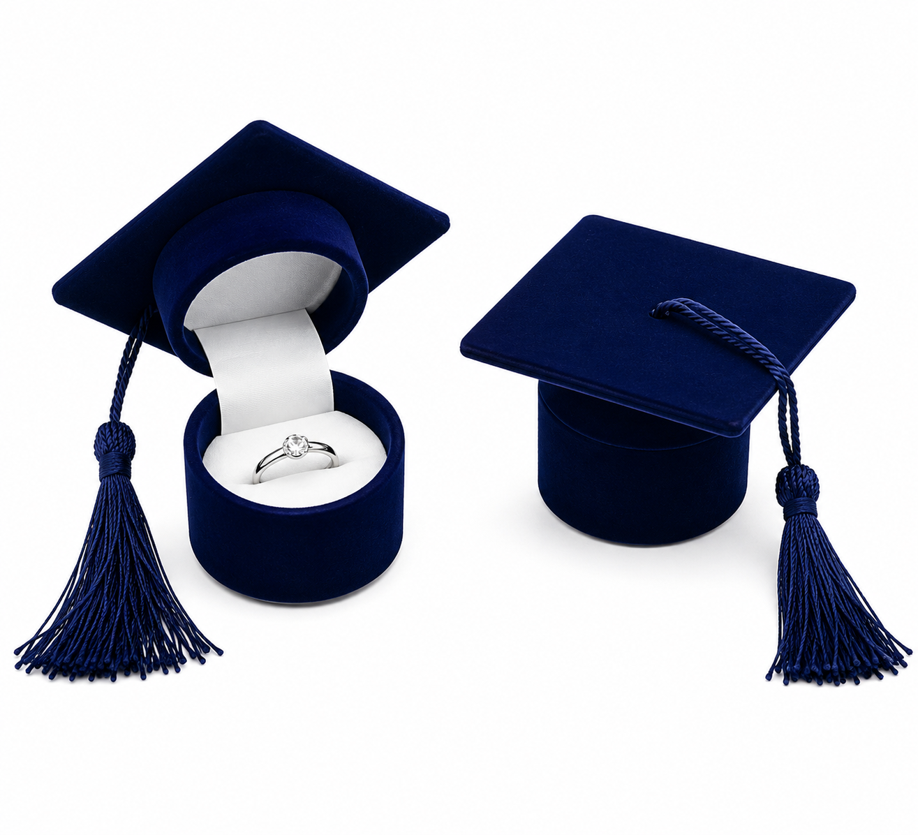Blue Graduation Cap Ring Box - Graduation Gift | Asena Boutique Qatar