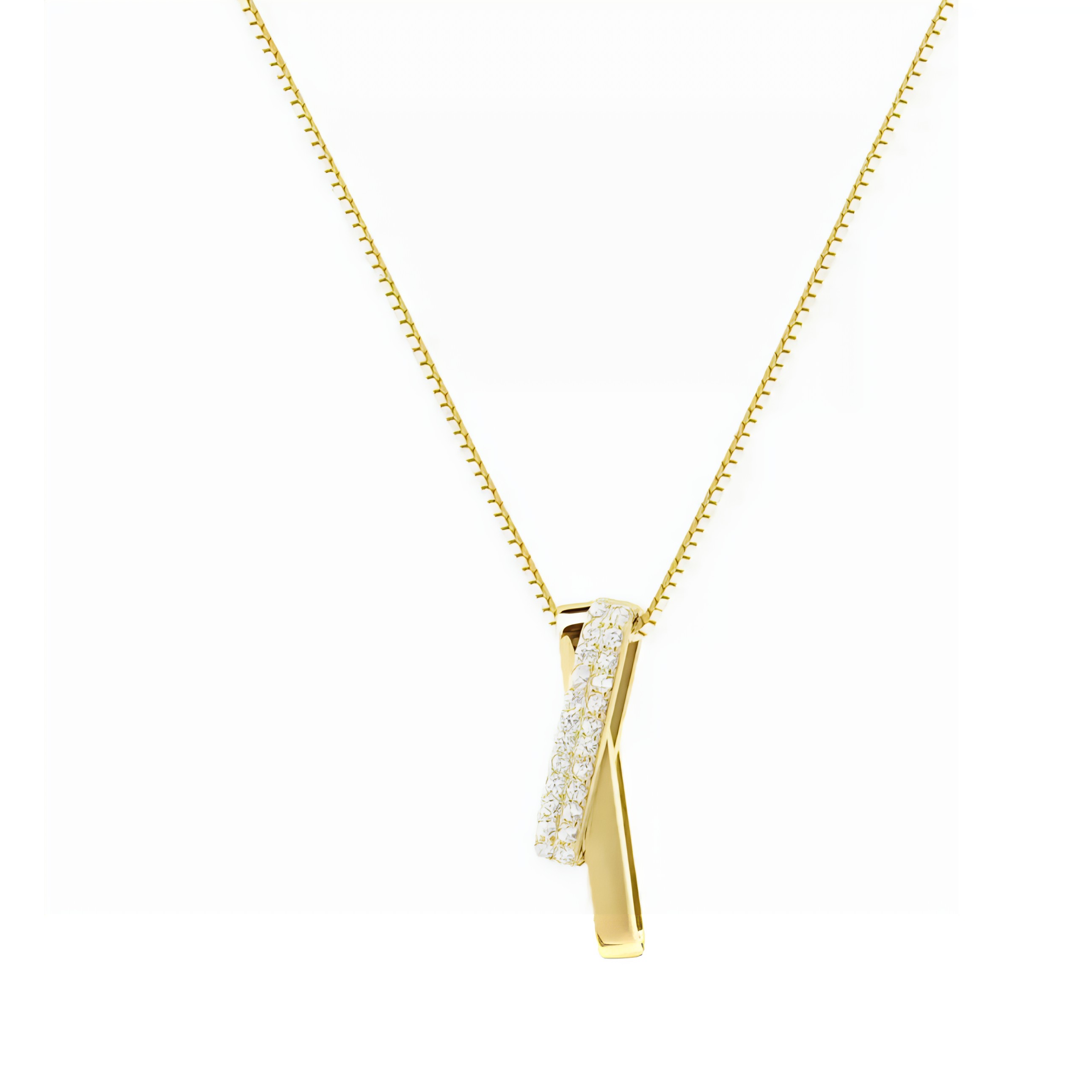 Crossed Elegance Necklace - Women's Necklace | Asena Boutique Qatar