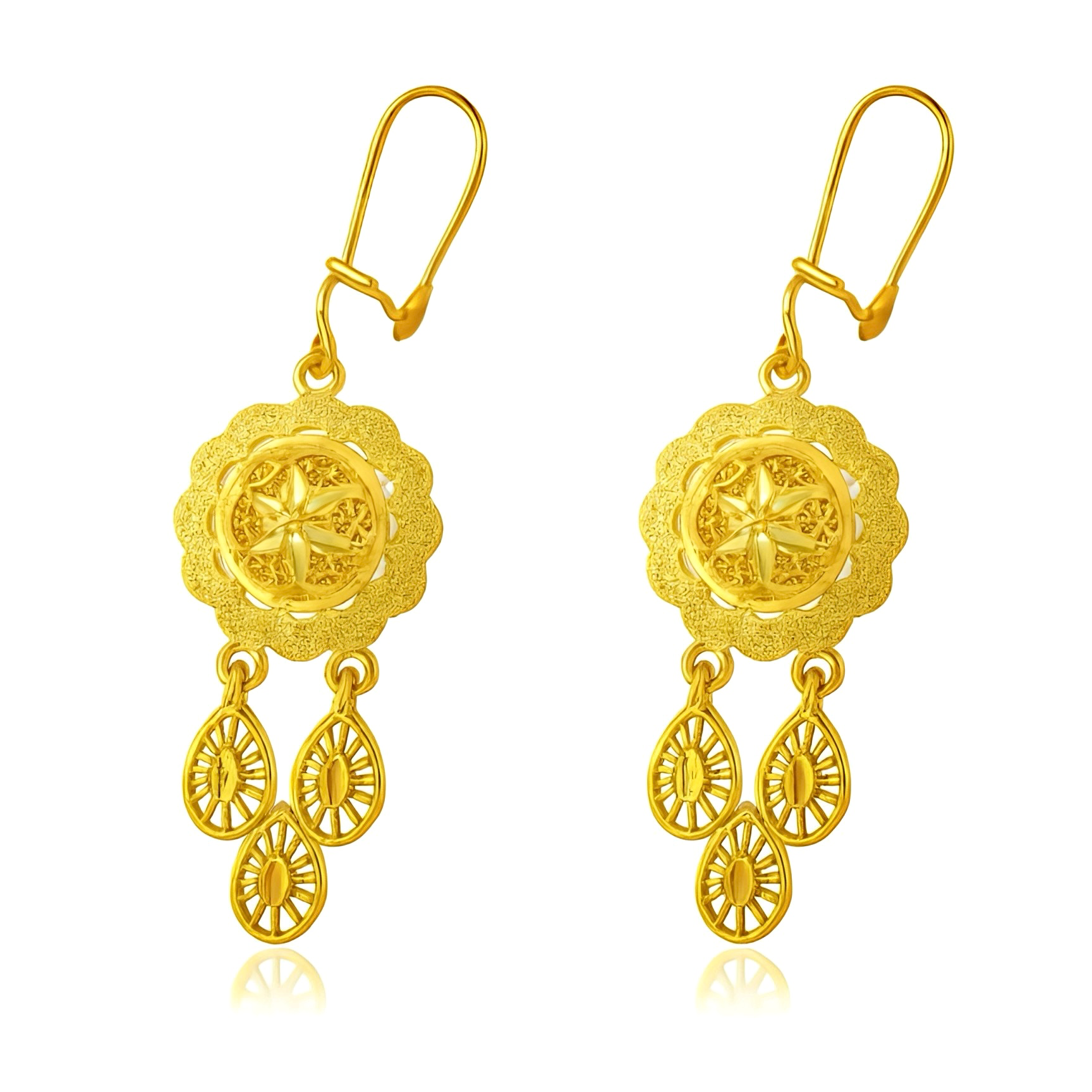 Golden Heritage Drops Earrings - Women's Earrings | Asena Boutique Qatar