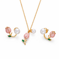 Rose Pearl Jewelry Set