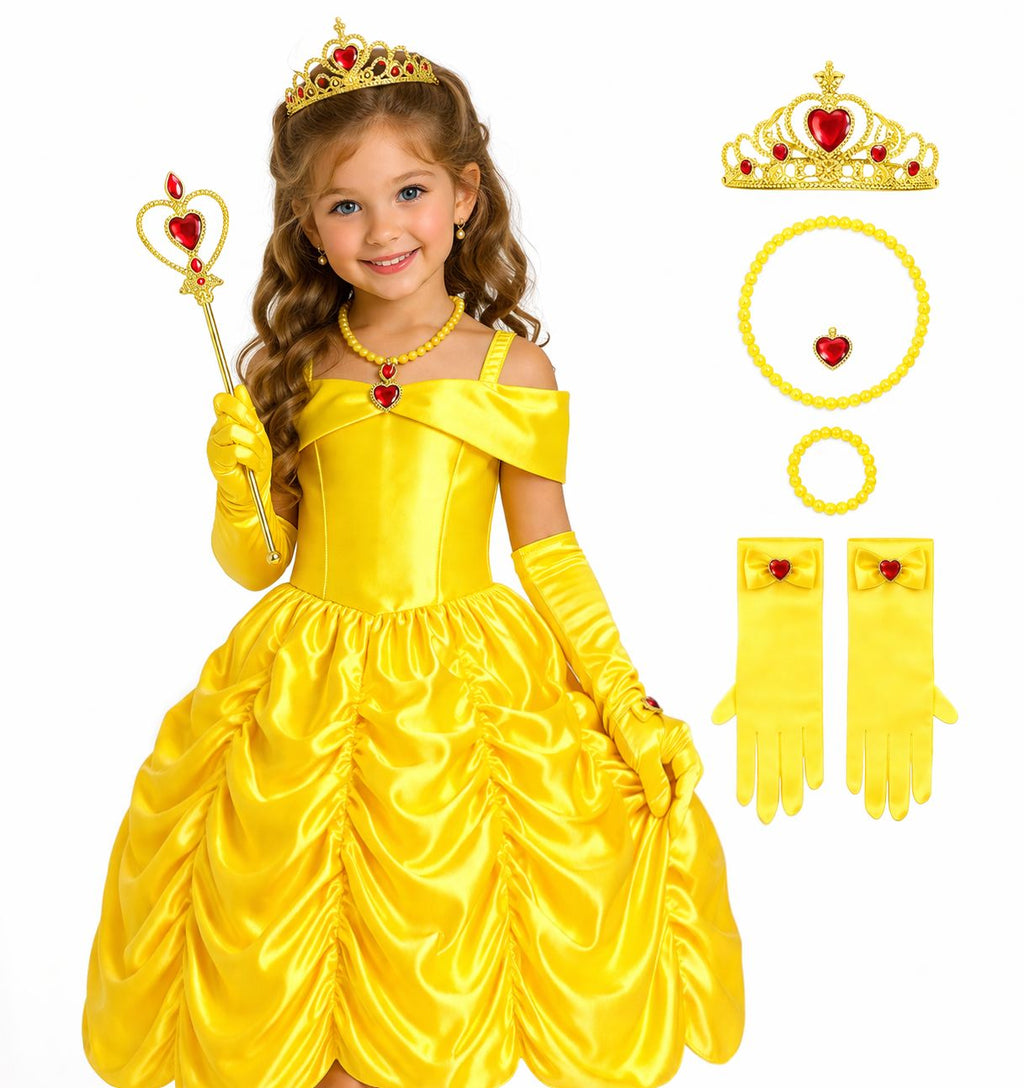 Princess Belle Yellow Dress Set