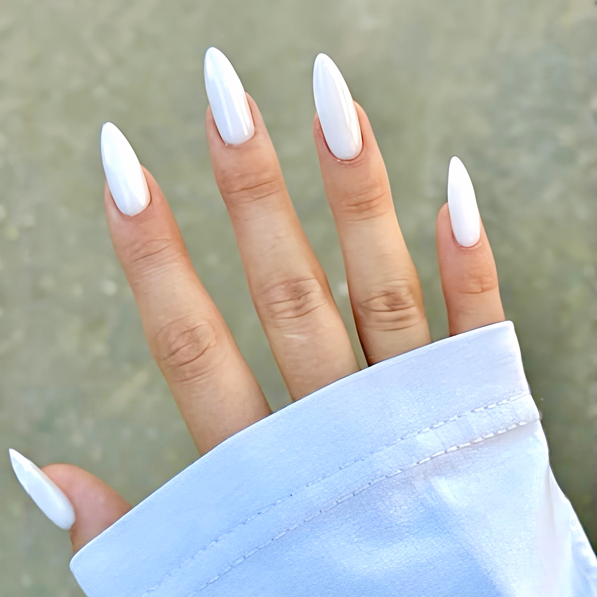 Classic White Nails