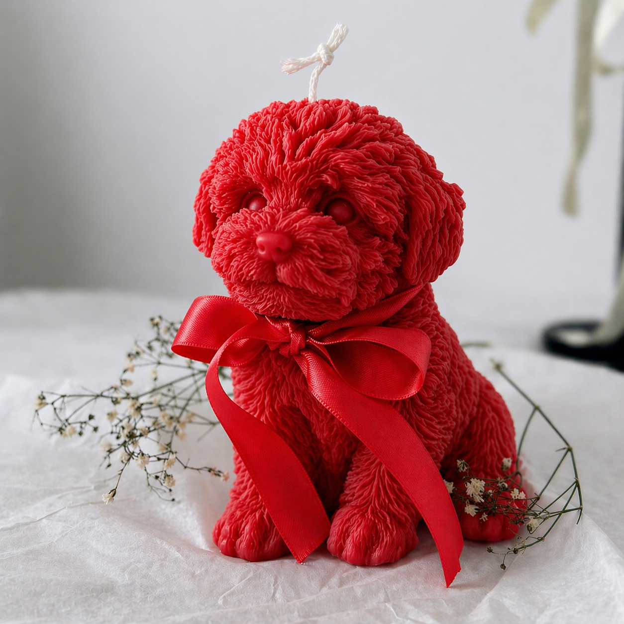 Luxe Pup Scented Candle 9cm(Red)