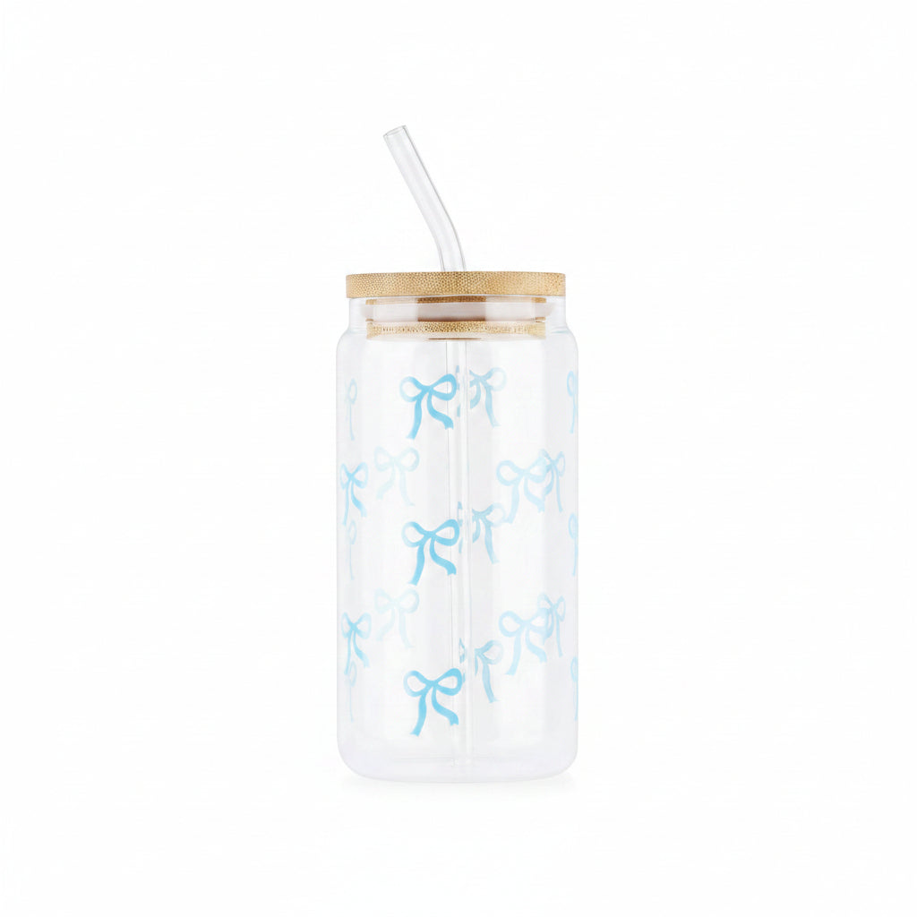 Bow Sip Cup - Blue - Water Bottle | Asena Boutique Qatar