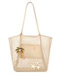 Coastal Mesh Beach Tote Bag - Tote Bag | Asena Boutique Qatar