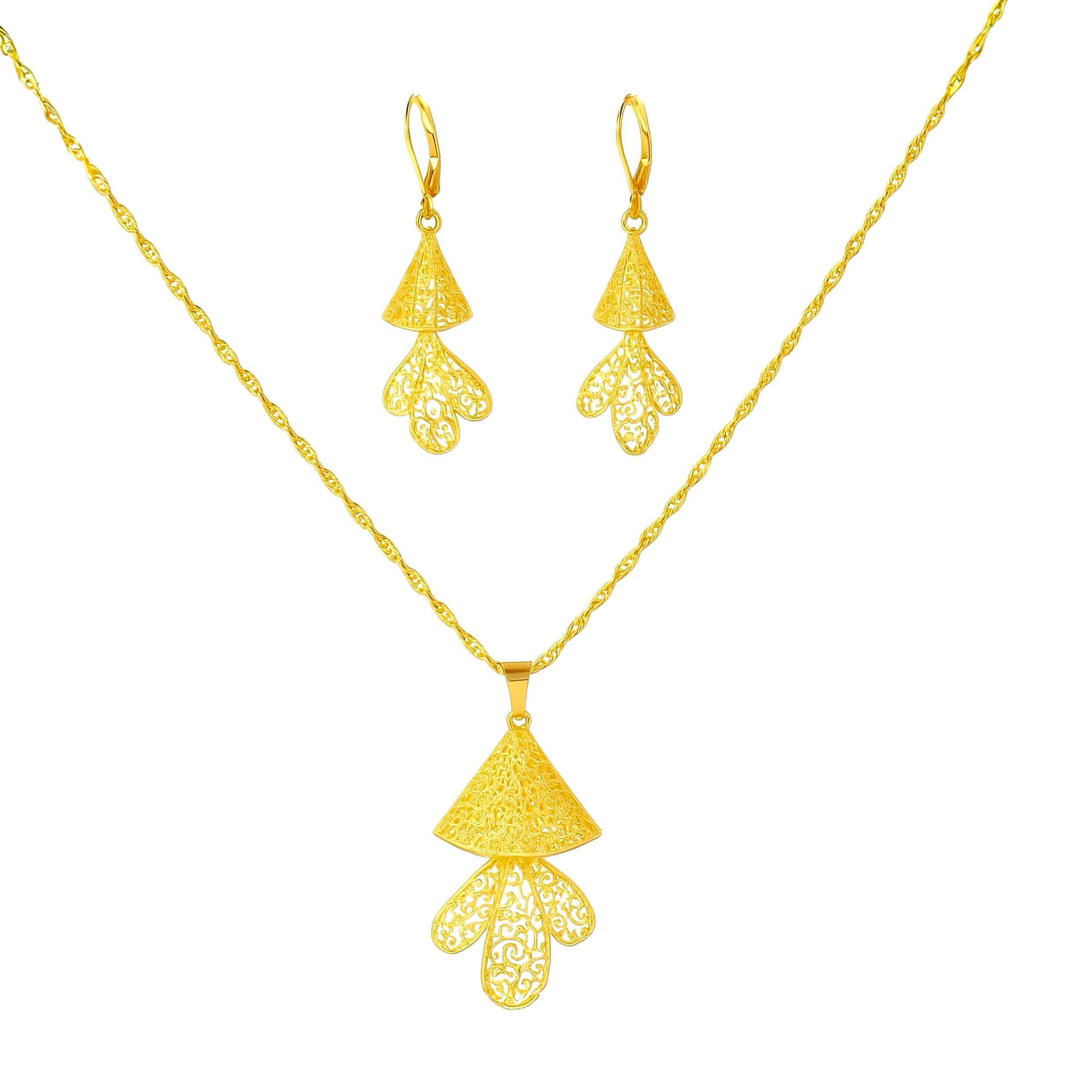Golden Bloom Jewelry Set