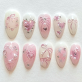 Pink Heart Nails - Press-On Nails | Asena Boutique Qatar