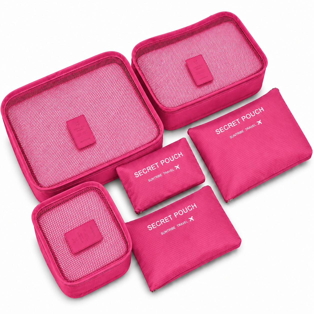Pink Travel Packing Organizer Set - Summer Essential | Asena Boutique Qatar
