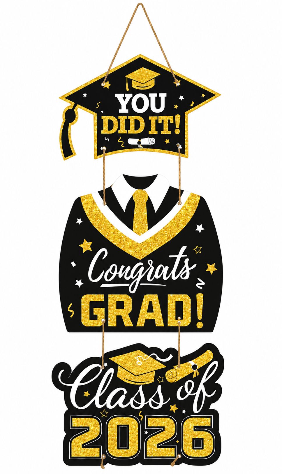 Graduation Hanging Sign Decoration – Class of 2026