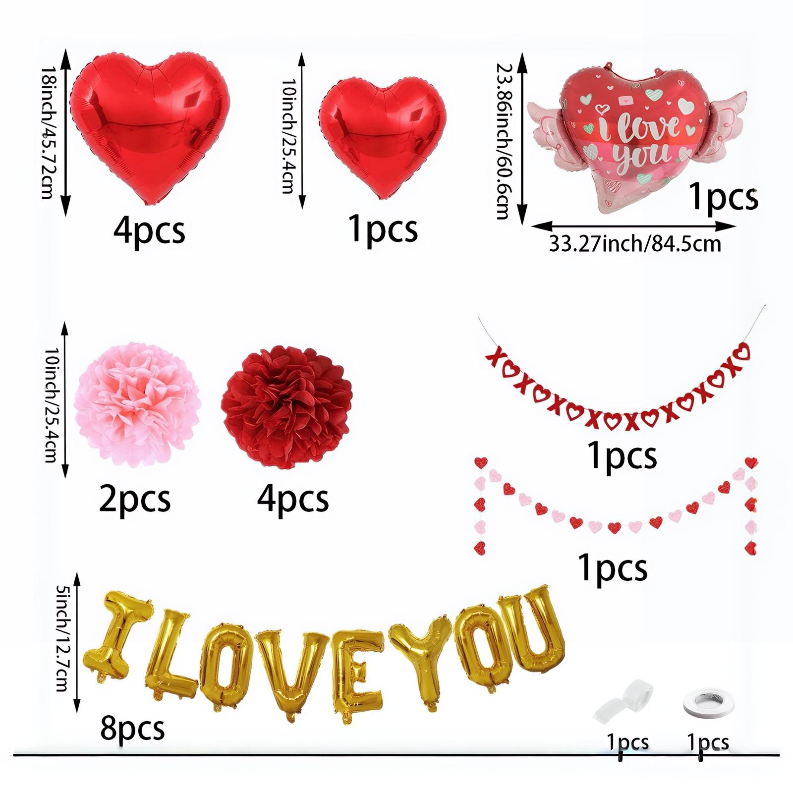 I Love You Decoration Set - Gift | Asena Boutique Qatar