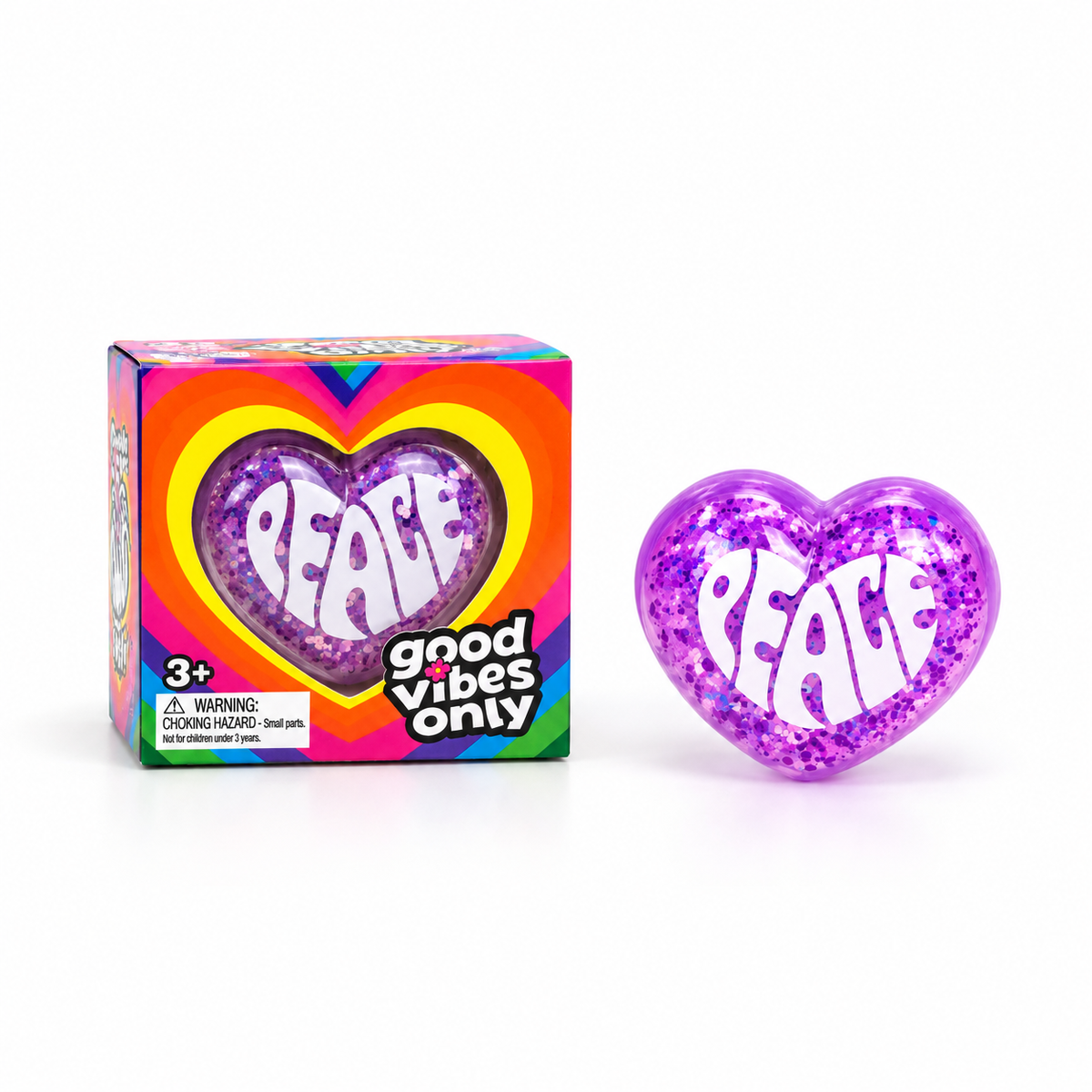 Purple Glitter Heart Toy - Squishy Toy | Asena Boutique Qatar