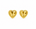 Golden Heart Stud Earrings - Women's Earrings | Asena Boutique Qatar