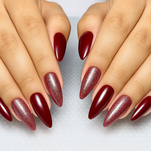 Berry Glow Nails