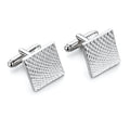 Silver Textured Square Cufflinks