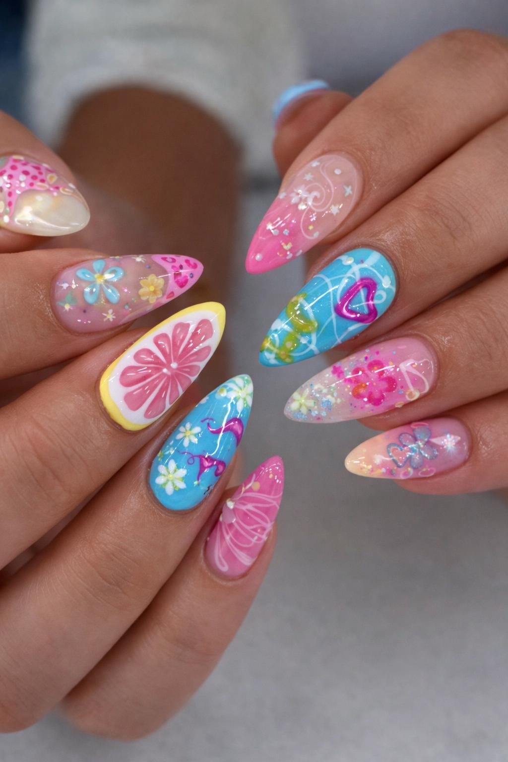 Candy Splash Nails