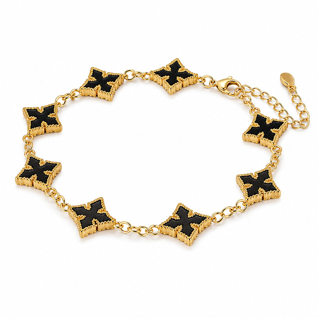 Black Clover Charm Bracelet - Men's Bracelet | Asena Boutique Qatar