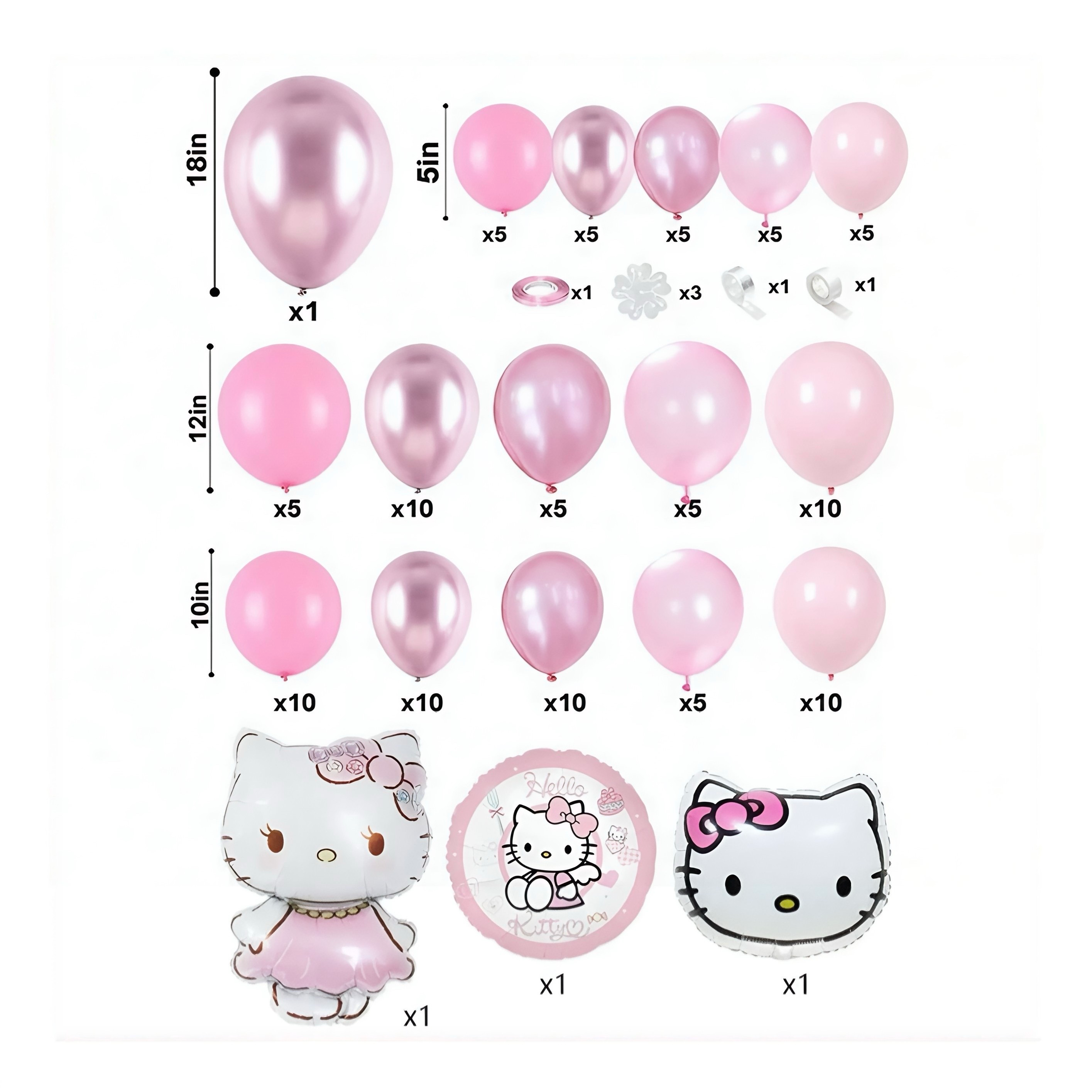 Hello Kitty Pink Balloon Set