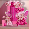 Pink Butterfly Balloon Set