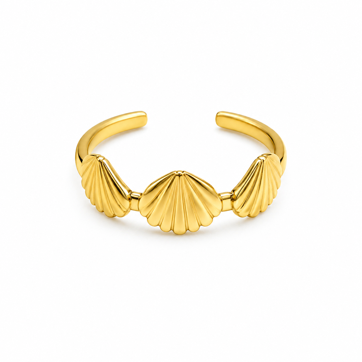 Shell Design Gold Ring