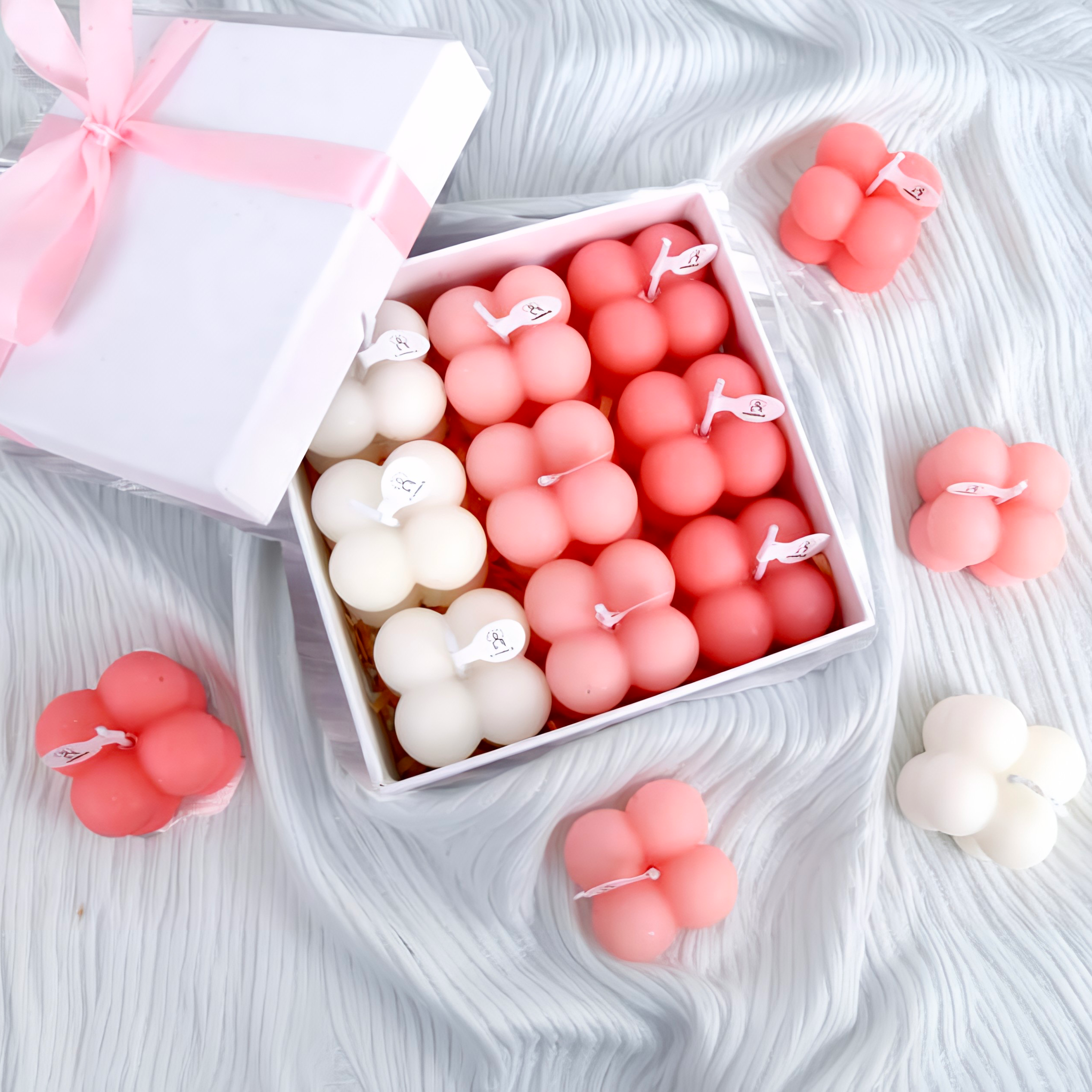 Rose Bubble Candle Gift Box